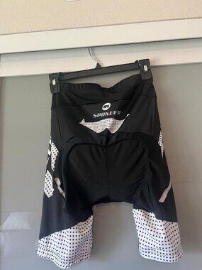 Sponeed Men’s Cycling Shorts Padded SZ M Black White Trim # 63
